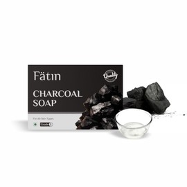 Fätin Charcoal Soap (Pack of 6) with Bamboo Charcoal and Glycerine | Detoxifying | 76% TFM Soap | For all Skin Types | 100G * 6 Soap Bar