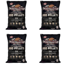 Bear Mountain BBQ Premium All Natural Hardwood Red and White Oak Wood Chip Pellets for Outdoor Gas, Charcoal, and Electric Grills, 20 Pounds (4 Pack)