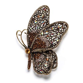 DSADKI Variety Styles Butterfly Brooch - Multi-Color Rhinestone Crystal Brooch Pin Cute Butterfly Shape Corsages Brooches Decoration Gift for Women Girls (STY16)