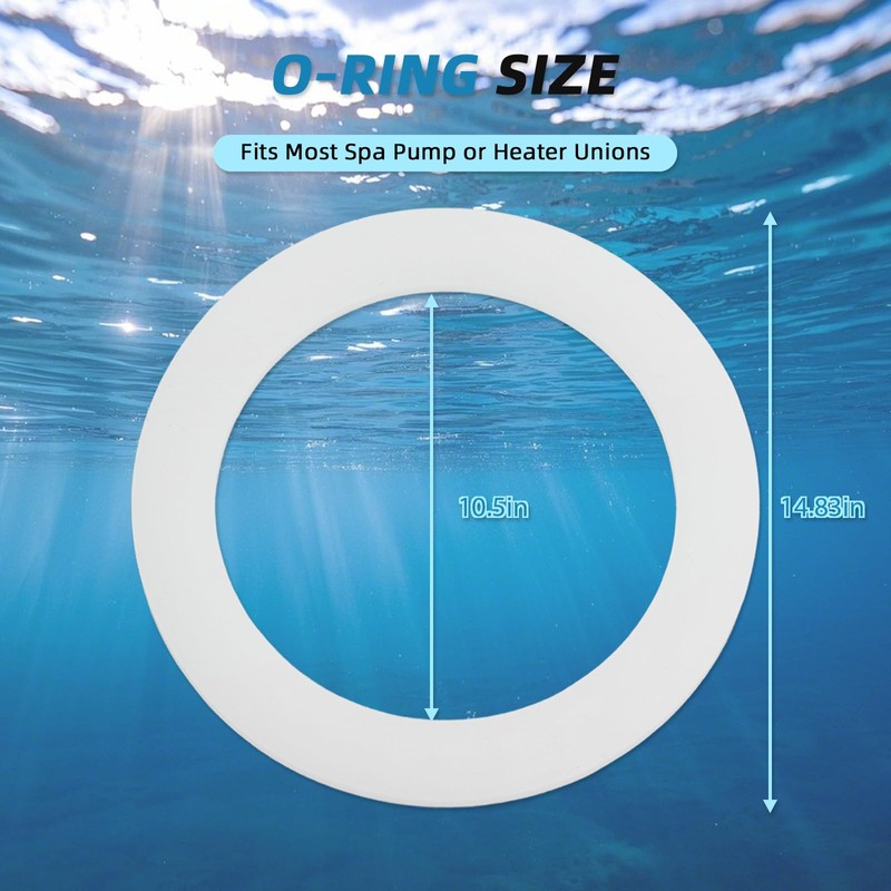 Spa Hot Tub Pump Heater Fitting Flat Gasket/O-Ring - 2.2"