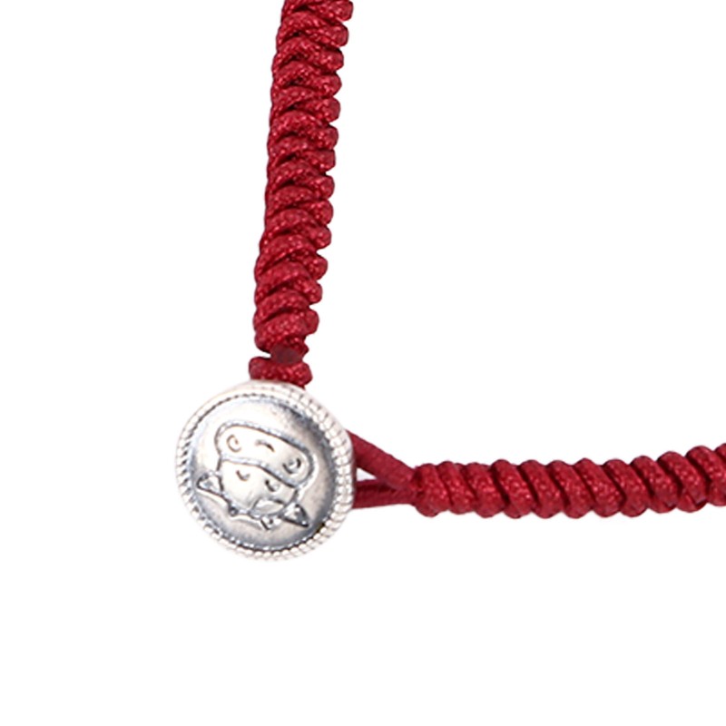 Ox Zodiac Bracelet Red Rope S925 Silver Ornament Woven Bracelet
