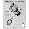 Pawfly 2 Pack Heavy Duty Metal Retractable Badge Reel for