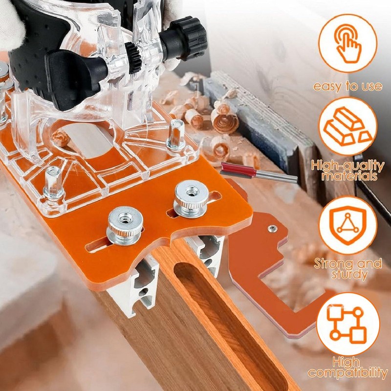 Generic Wood Trimmer Tools, 2 In 1 Wood Router Slotting