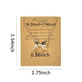 Friendship Necklace Gift for 2 Girls Friends Christmas Birthday Gifts for Women Sister Matching Butterfly Necklaces for Teen Girl Long Distance Relationship Gift for Friends Besties Gold