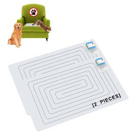 SEERWAY 2-Pack Pet Shock Mat for Dogs & Cats - Keep Pets Off Couch, Bed, Kitchen Counter with 3 Training Modes, Waterproof & Adjustable Deterrent Mat