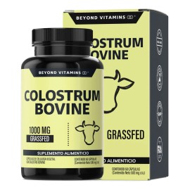 Beyond Vitamins | Calostro Bovino Grass Fed De Libre Pastoreo 1000 Mg, Bovine Colostrum Calidad Certificada (60 Cápsulas)