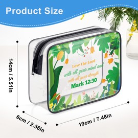 Christian Makeup Bag Bible Verse Cosmetic Bags Anniversary Wedding Birthday Gifts for Girlfriend Wife Friend Sister Mom Inspirational Gift for Her Toiletry Pouch Religious Motivational Gifts for Women