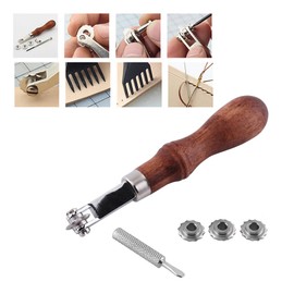 Leather Spacer Tool, Wheel Leather Sewing Stitch Spacing Paper Craft Tool Set for DIY
