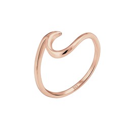 Elli Ladies’ Ring with Waves - Trend Symbol - Beach Maritime Design in 925 Sterling Silver, Silver, Rose Gold