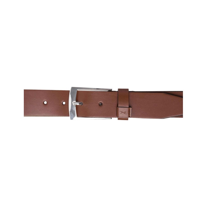 BRAX Men's Full Cowhide Leather Plain Classic Sporty Belt, Cognac,