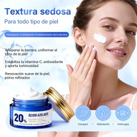 Ácido Azelaico Crema Con 20% Vitamina C Y Niacinamida Todo Tipo De Piel Día/noche