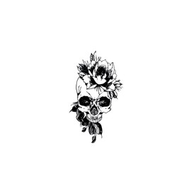 Totenkopf - Forever Never® | Temporäre Tattoos für Erwachsene - Hält bis zu 2 Wochen | vegan, wasserfest, EU-zertifiziert