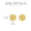 ROMANTIC WORK Gold Plated Knot Earrings Sterling Silver Mini Knot