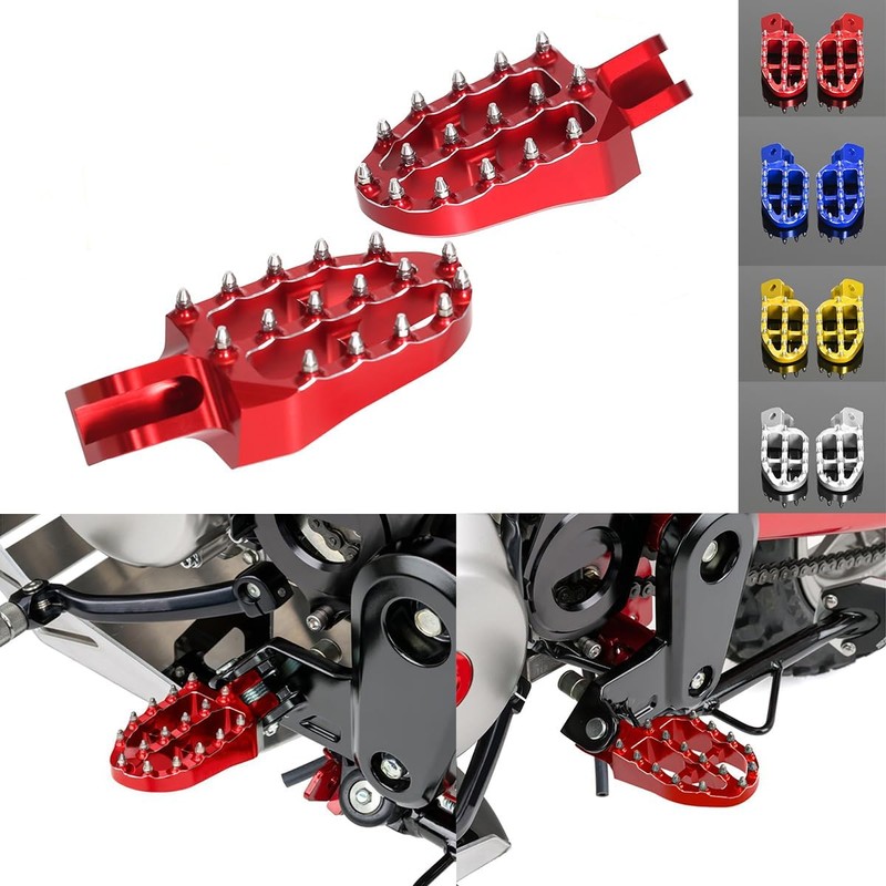 3D Spiked Front Footrest Off-Road Foot Pegs Compatible with Grom