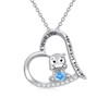 YFN Hippo Gifts for Women Sterling Silver Hippo Heart Necklace