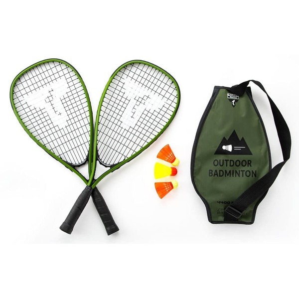 Talbot Toro Speed Badminton, Outdoor Activities, Badminton, 2 Rackets, 3 Shuttles, Includes Carrying Case, Olive