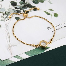 FAADBUK Christian Gift Mustard Seed Necklace Mustard Seed Earrings Mustard Seed Bracelet Religious Inspirational Jewelry For Friend Family (Mustard Seed Br-Gold)