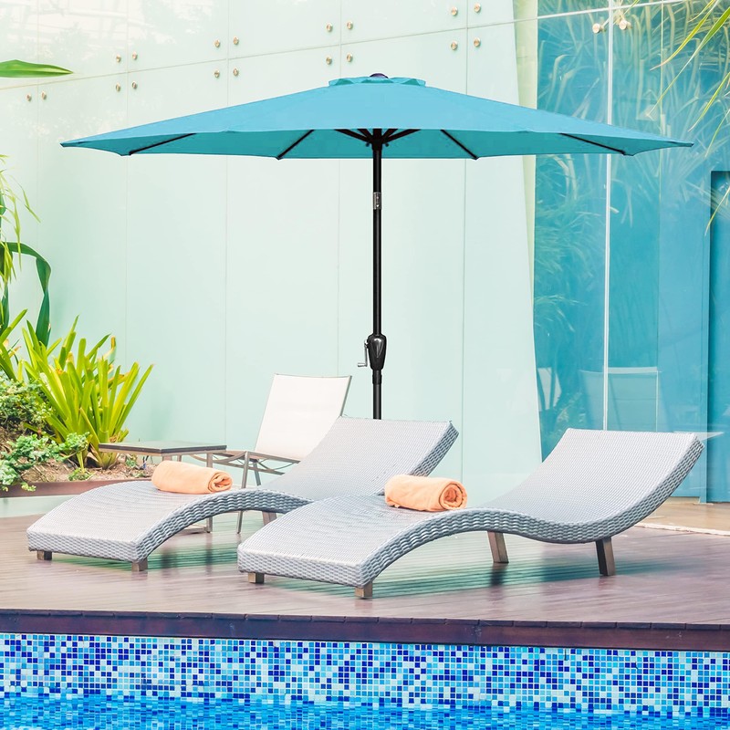 Simple Deluxe 9' Patio Umbrella Replacement Canopy for 8 Ribs,