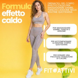 Crema Anticellulite Forte 550ml Crema Drenante Gambe, Fianchi, Addome Effetto Caldo, con Escina e Centella Asiatica Made in Italy