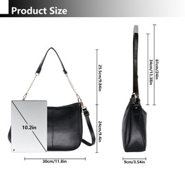 Long Keeper Hobo Shoulder Bag Leather Handbag Ladies Tote Bags Cross Body Bag With Adjustable Strap Casual Fashion Top Handle Handbag for Women