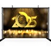 CHNYWORK 7x5ft Happy New Year Backdrop 2025 Golden Clock Countdown