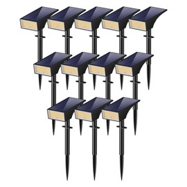 Koicaxy Solar Spot Lights Outdoor 12 Pack, 100 LEDs 4 Lighting Modes Landscape Spotlight IP65 Waterproof for Garden, Yard, Pathway, House, Tree, Warm White