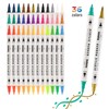 UNIKNIU Dual Tip Acrylic Paint Pens Markers,Acrylic Paint Pens for