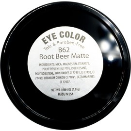 Pure Ziva Root Beer Matte Deep Bronze Red Brown Pressed Powder Single Vegan Eyeshadow; Talc, Paraben & Cruelty Free