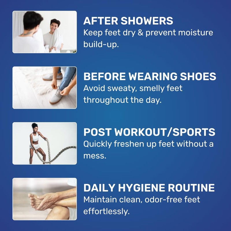 Foot Powder Case - No Mess, No Waste, Simply Slip