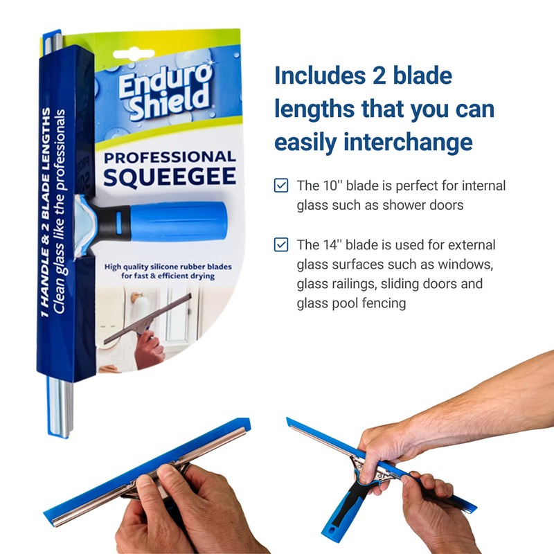 Squeegee & Window Washer Combo - Professional Grade Cleaning Tool