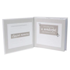 Happy Homewares Modern White Special Granddaughter Photo Album with Gold Foil Text - Holds 80 4x6 Pictures - Perfect Granddaughter Gift Idea