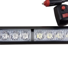 wecade 18" 16 LED Emergency Warning Traffic Advisor Vehicle LED Strobe Light Bar Back Window (Amber)