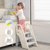 Onasti Foldable Step Stool for Bathroom Sink, Adjustable 3 Step