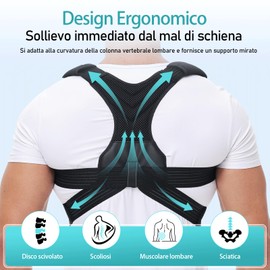 Govo Yuge Posture Corrector for Men and Women, Bust Posture Corrector, Breathable, Lumbar Support, Super Lightweight Posture Band, Shoulders and Back, Straight Shoulders
