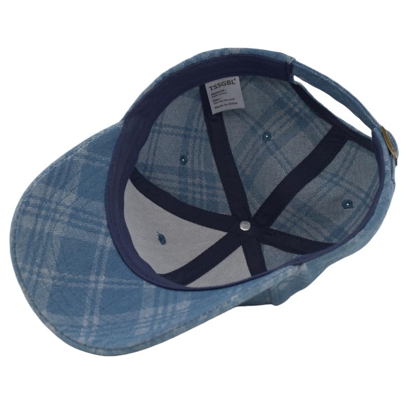 TSSGBL Fashion Cute Washed Denim Cotton Soft Structured Crown Baseball