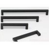 Gobrico 12mm 1/2" Black Kitchen Square Cabinet Handles Drawer Pull