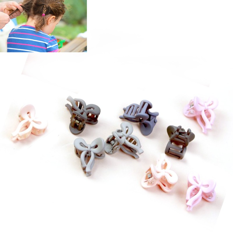 100pcs Small Hair Clips Bow Tie Flower Fruit Shaped Cute