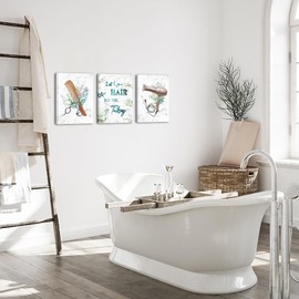 Derkymo Barber Shop Wall Art Hairdresser Haircut Tools Pictures Artwork for Gallery Wrap Salon Beauty Decorative 12x16inchx3pcs