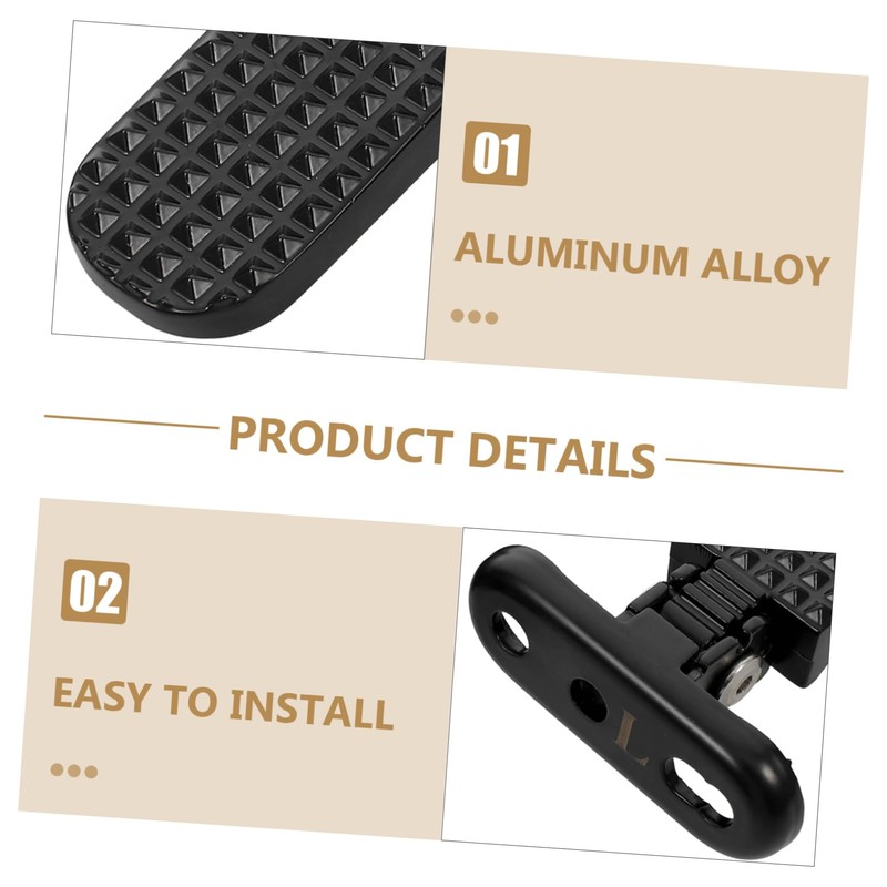 GRIRIW Electric Moped Foot Pegs Replacement Folding Design Comfortable Rear
