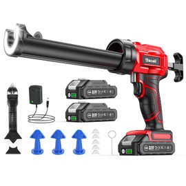 Uaoaii Electric Caulking Gun, Cordless Caulk Gun with 2x 2.0Ah Batteries