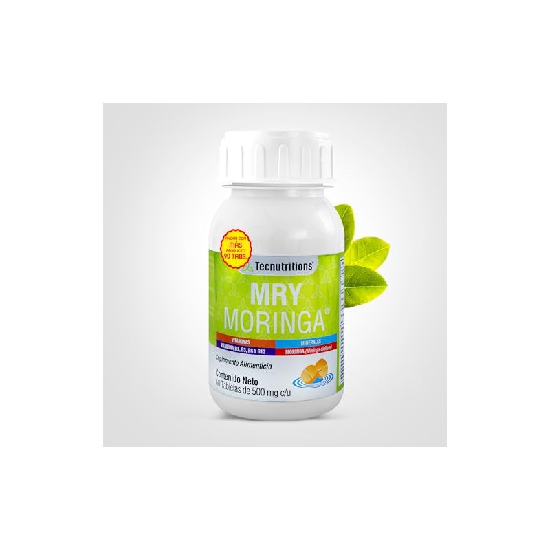 Mry Moringa Tabletas 500 100 Naturales Apoyo Anti Oxidativo Antiinflamatorio