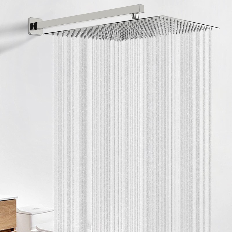 HarJue Shower Arm, Rain Shower Head Extension Extender, With Flange