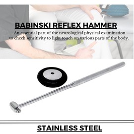 Babinski Neurological Reflex Hammer For Superficial Responses Neurologic Reflex Diagnosis and Testing EMS, Medical Students, Clinics - Stainless Steel