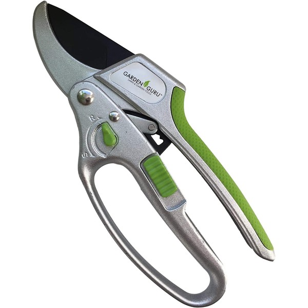 Garden Guru 2 in 1 Ratchet Pruning Shears Clippers –