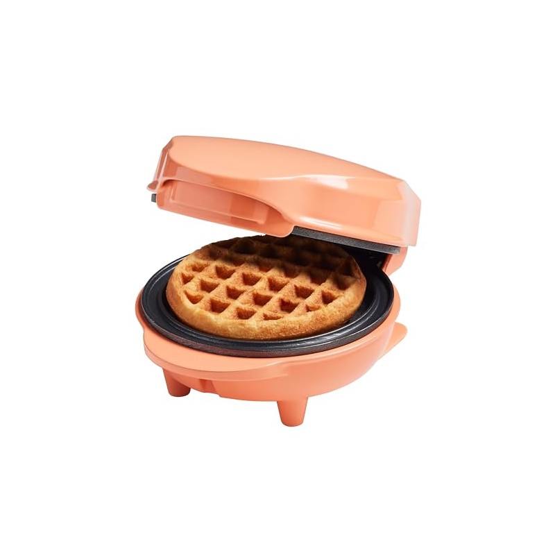 Bestron AMW500PEBS Mini Waffle Maker, Alloy Steel, Orange