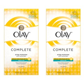 Olay Complete Lotion All Day Moisturizer with SPF 15 for Sensitive Skin, 6.0 Fluid Ounce (Pack of 2)