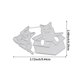 LZDIY2302214 LZBRDY - anteojos de sol con números para árbol de Navidad, diseño de gatos, pájaros, troqueles de metal, troquelado para cumpleaños, Navidad, manualidades