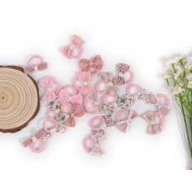 BIANHUAN Children's Hair Tie, Ribbon, Baby, Kids, Girls, Infants, Children, Hair Tie, Color Rubber, Cute Accessories, Hair Accessories, Kindergarten Entrance School, Celebration, Gift, Pink