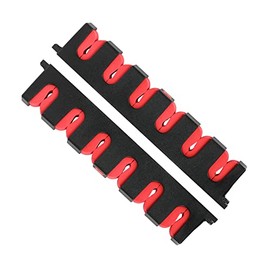 Horizontal Fishing Rod Holders Wall-Mounted - Fishing Rod Rack Great Fishing Pole Holder for Garage, Fishing Rod Rack Holds Up to 6 Rods, 13.6'' Red, 1 Pair Simple Deluxe