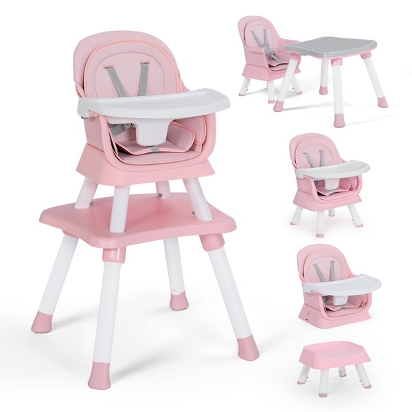 TODEFULL Baby High Chair, 8 in 1 Convertible Highchairs for